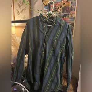 Striped Long sleeve button down, Vintage Nautica